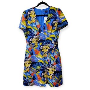 NWT J.Crew Mercantile Tropical Floral Faux Wrap A-Line Dress | Size 6